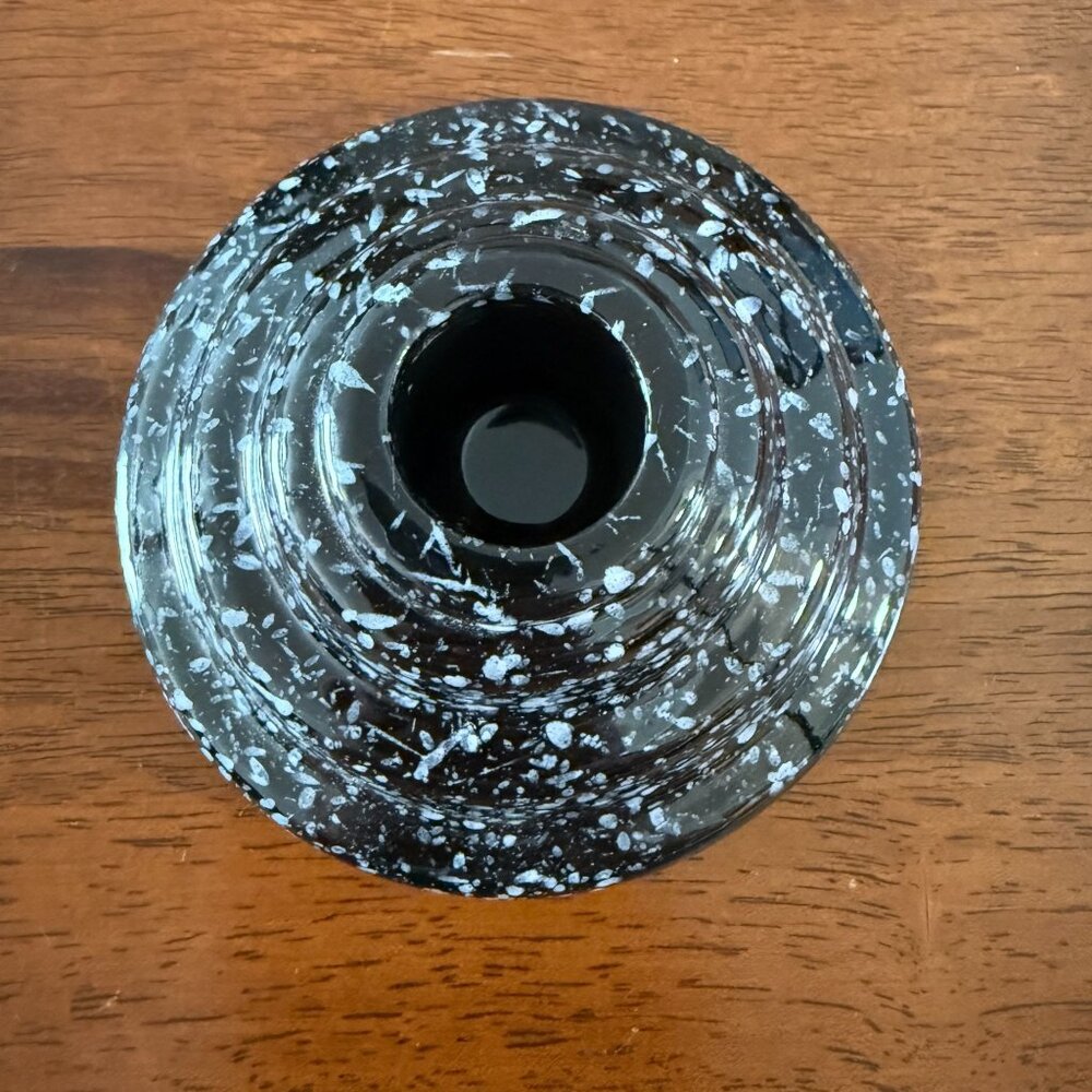 NOS Speckle Glaze Candle Holder By Crowning Touch Contemporary Design Hallmark - Picture 5 of 10